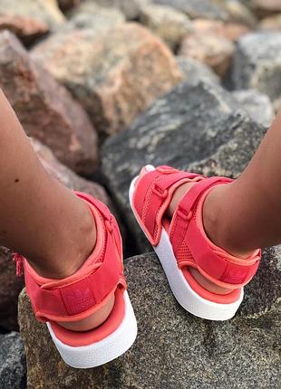 Жіночі сандалі adidas adilette pink white5 фото
