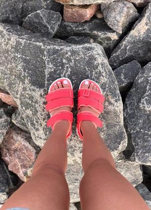 Жіночі сандалі adidas adilette pink white10 фото