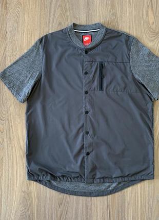 Мужская  комбинированая  рубашка джерси nike tech pack button