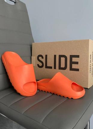 Тапки adidas yeezy slide orange1 фото