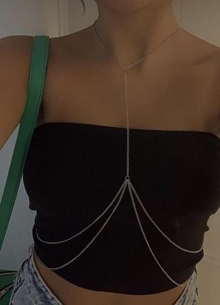 Цепочка на тело, бодичейн, body chain бодичейнzoryanagu