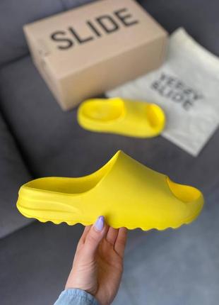 Тапки adidas yeezy slide yellow4 фото