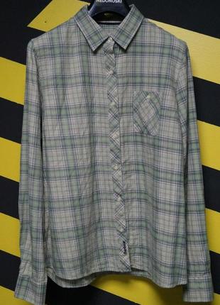 Сорочка в клітку з налокотниками