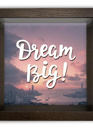 Копілка дерев'яна яна "dream big" в 3 кольорах4 фото