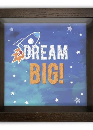 Копілка дерев'яна яна "dream big" в 3 кольорах3 фото