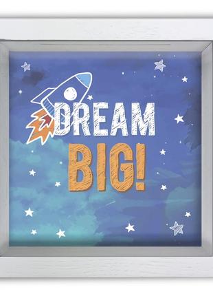 Копілка дерев'яна яна "dream big" в 3 кольорах2 фото