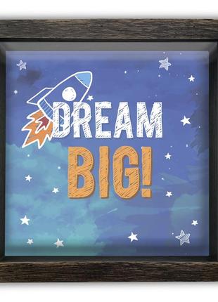 Копілка дерев'яна яна "dream big" в 3 кольорах4 фото