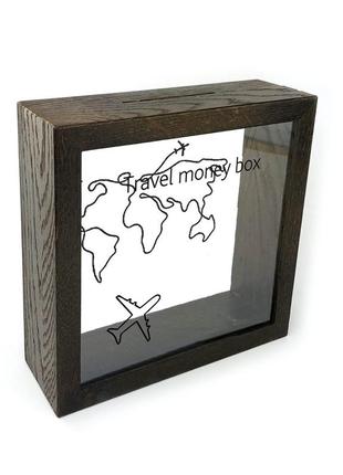 Копілка дерев'яна яна "travel money box" в 3 кольорах1 фото