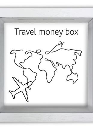 Копілка дерев'яна яна "travel money box" в 3 кольорах4 фото