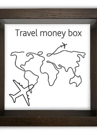 Копілка дерев'яна яна "travel money box" в 3 кольорах2 фото