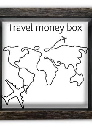 Копілка дерев'яна яна "travel money box" в 3 кольорах3 фото