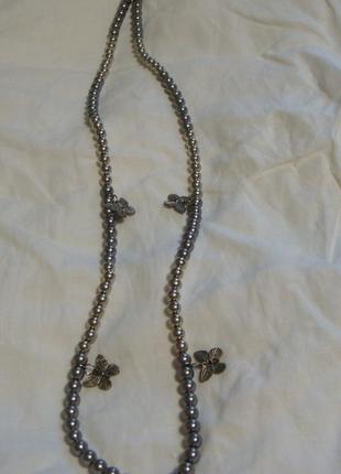 Оригинальные бусы ожерелье с бабочками этно бохо стиль американский винтаж