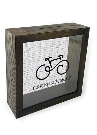 Копілка дерев'яна "for a bike" в 3 кольорах1 фото