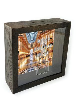 Копілка дерев'яна яна "shopping in milan" в 3 кольорах