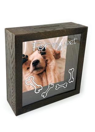 Копілка дерев'яна "for my pet" в 3 кольорах