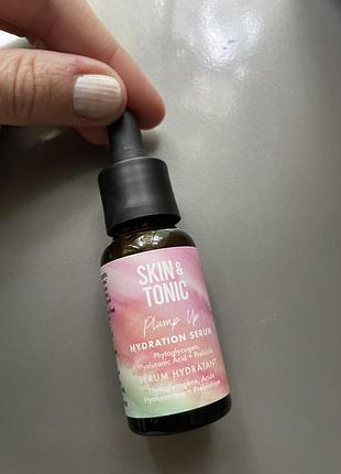Сироватка для обличчя зволожувальна skin&tonic plump up hydration serum