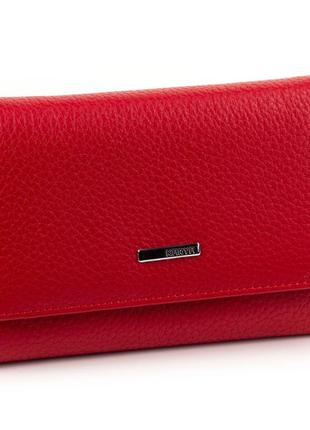 Жіночий шкіряний гаманець karya 2003-46 червоний1 фото