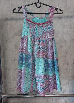 Комплект сукня та рожеві лосини дівчачі monsoon