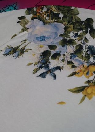 Подовжена футболка тропічний принт квіти,градієнт2 фото