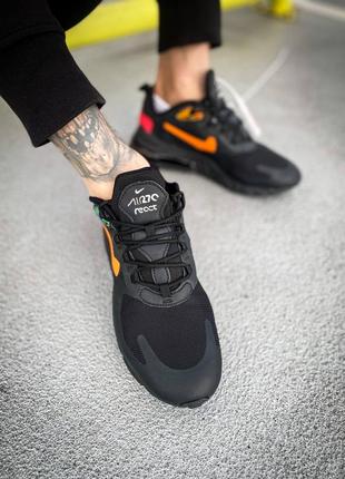 Nike air max 270 react black, кроссовки найк айр макс 270 чёрные, кросівки найк макс 2704 фото