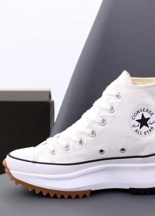 Женские кеди lace-up converse beige white 36-37-38-39-40-41