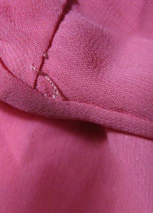 Розовое шифоновое платье сарафан  42р, км1093, легкая прозрачная ткань9 фото