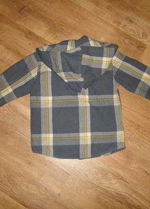 Хлопчатая рубашка lee cooper на 2-3 года с капюшоном, как ветровочка2 фото