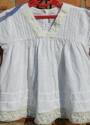 Романтическая белая блуза с кружевной отделкой zara4 фото