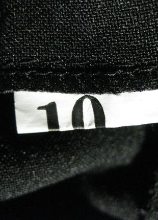 Удобные классические шорты офисные бриджи англия 10uk км1095 черные с карманами по бокам9 фото
