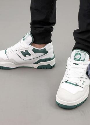 Женские кроссовки new balance 550 white green 36-37-38-39-404 фото