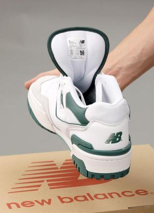 Женские кроссовки new balance 550 white green 36-37-38-39-407 фото