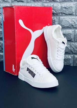 Кроссовки женские белые повседневные puma5 фото