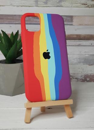Чехол на iphone 11 rainbow чохол для айфон радуга1 фото