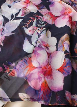 Брендовий красивий комбінезон палацо з шифоновою накидкою квітковий принт від roman3 фото