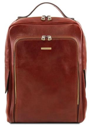 Кожаный рюкзак для ноутбука с отделением впереди от tuscany bangkok tl1417934 фото