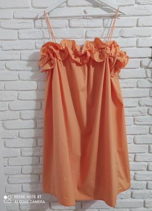 Платье сарафан оранжевого цвета h&m3 фото