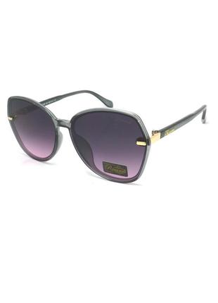 Солнечные очки ricardi бабочка женские металл фиолетовые с серой оправой1 фото