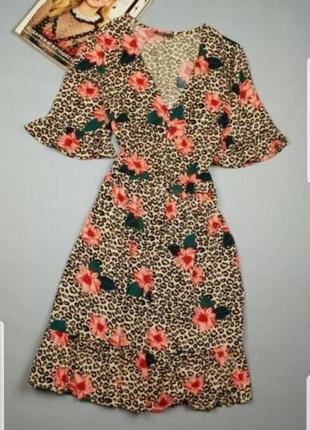 Платье миди в леопардовый принт papaya p.s