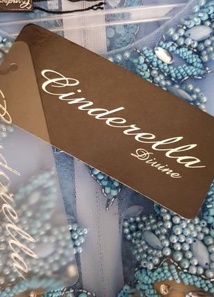 Платье нарядное "cinderella" длинное голубое (сша)10 фото