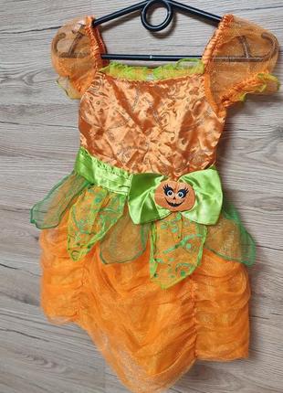 Дитячий костюм, сукня гарбуз, тыква, тыковка на 1-1,5 года, 12-18 месяцев2 фото