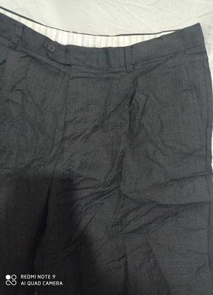 Т11. вовняні нові сірі класичні штани нова чиста шерсть woolmark вовна4 фото