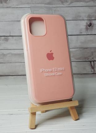 Чохол на iphone 12 mini з захищеним низом silicone case чехол для айфон с закрытым низом