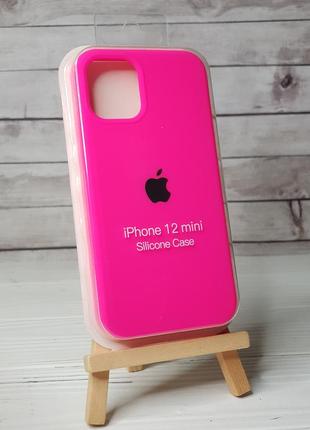 Чохол на iphone 12 mini з захищеним низом silicone case чохол для айфон з закритим низом