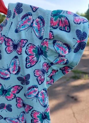 Детское хлопковое платье принт бабочки primark7 фото