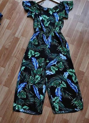 Комбинезон тропический принт, комбінезон