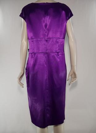 Платье нарядное "tetra" фиолетовое ассиметричное с декором7 фото