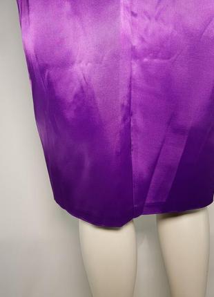 Платье нарядное "tetra" фиолетовое ассиметричное с декором10 фото
