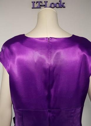 Платье нарядное "tetra" фиолетовое ассиметричное с декором8 фото