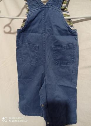Хлопковые  штанишки на подтяжках хлопок  полукомбинезон песочник5 фото