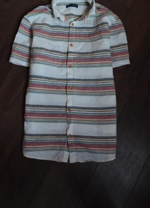Льняна сорочка next для хлопчика 14 років,короткий рукав n лляна сорочка next для хлопчика 14 років,короткий рукав